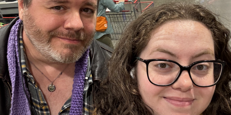 image of Matthew and Maggie at costco